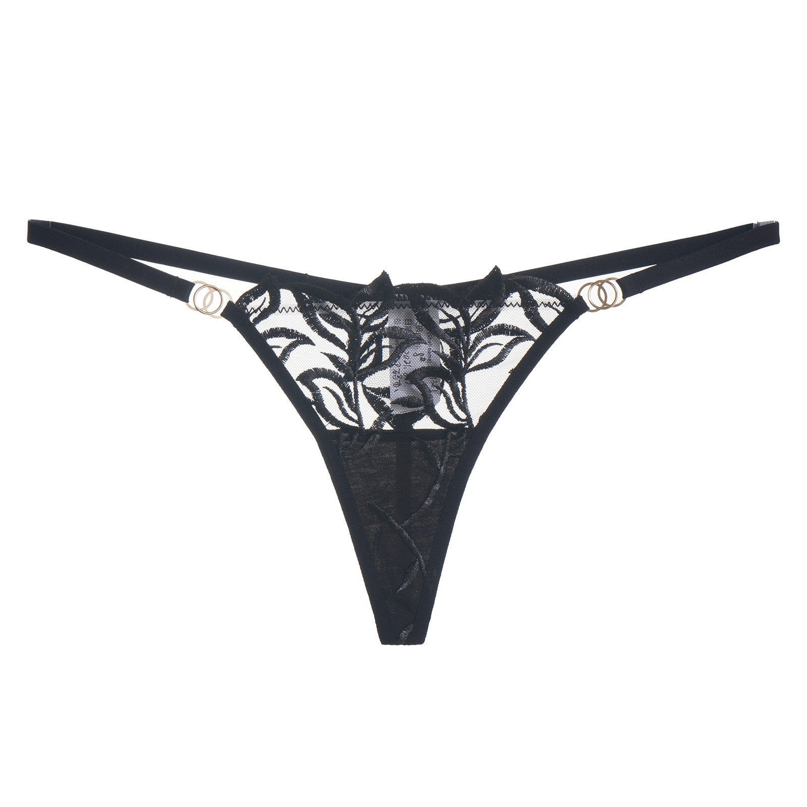 See-Through Thong – Sheer Embroidered Lace Panty