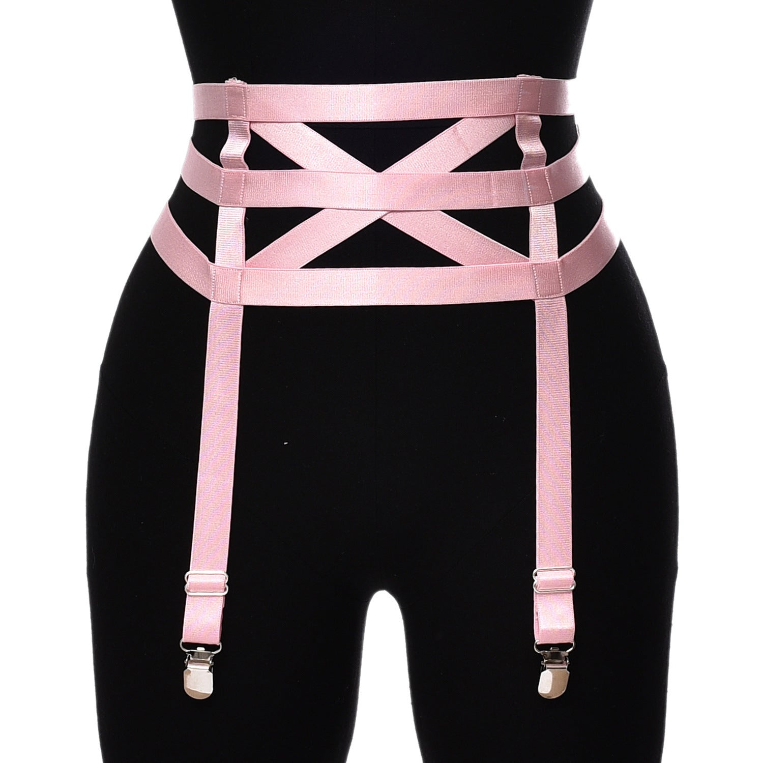 Satin Waist Harness Garter Belt