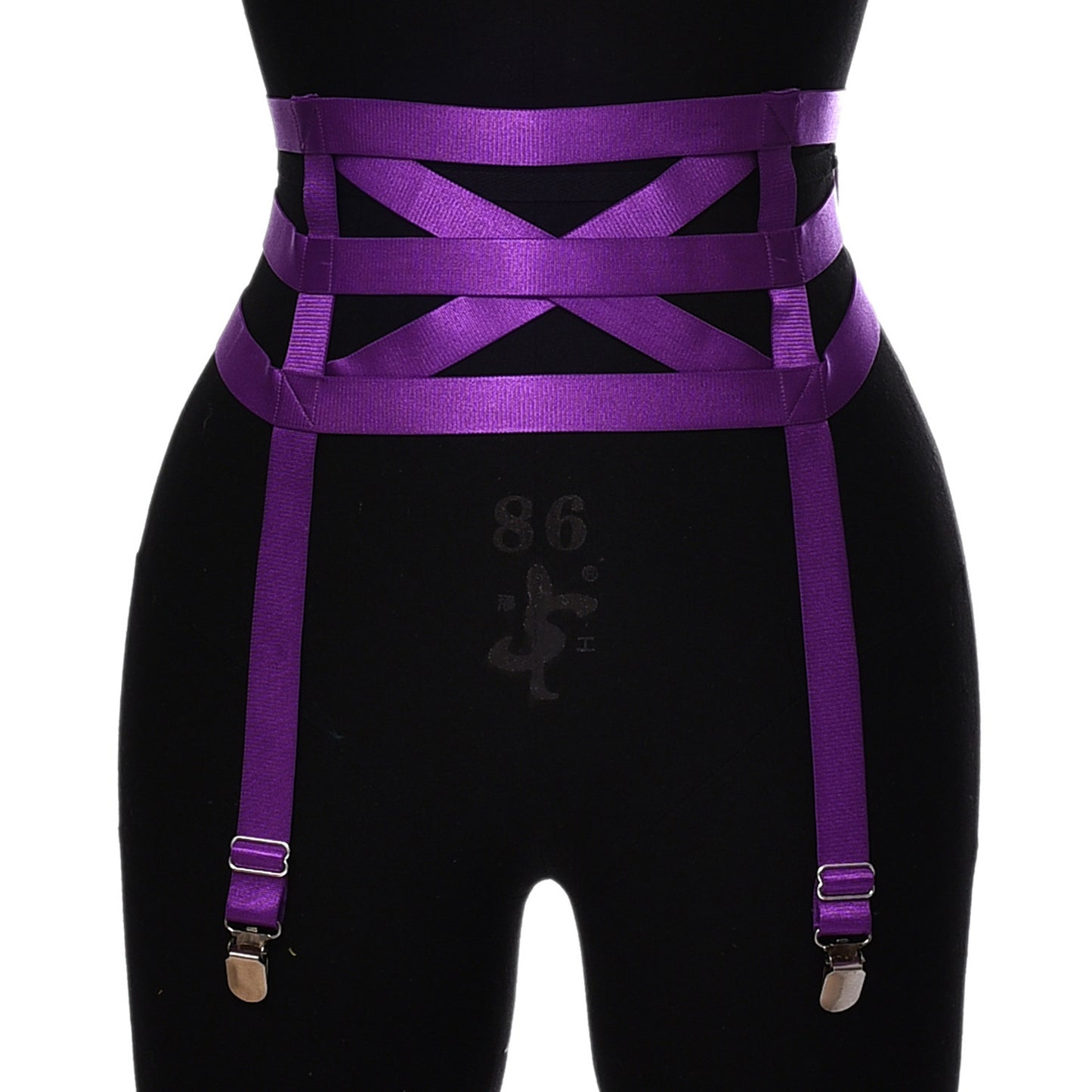 Satin Waist Harness Garter Belt