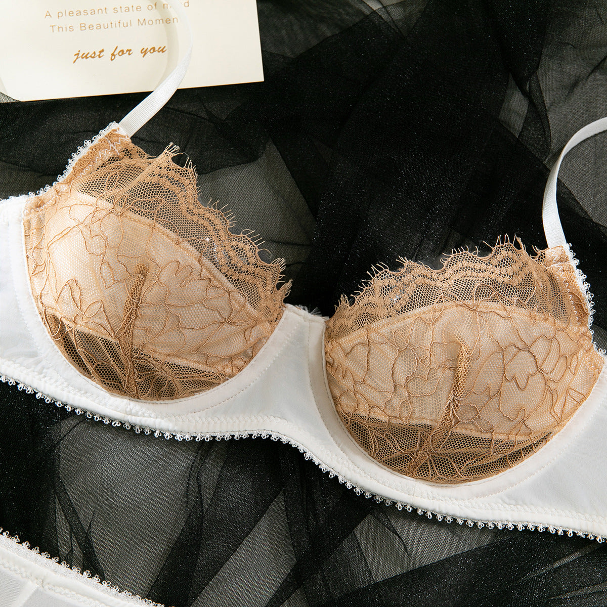 Lace Balcony Bra & High-Waist Bridal Panty Set mooods