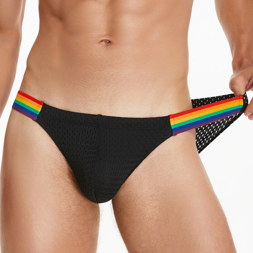 Pride Line Mesh Briefs – Onyx Black mooods