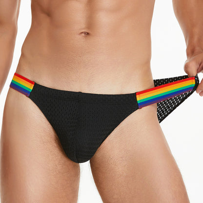 Pride Line Mesh Briefs – Onyx Black mooods