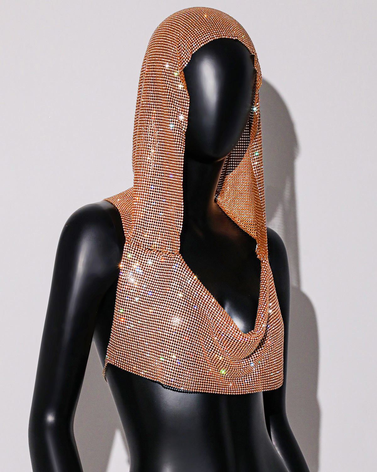 Celestial Halo – Rhinestone Hooded Crop Top mooods