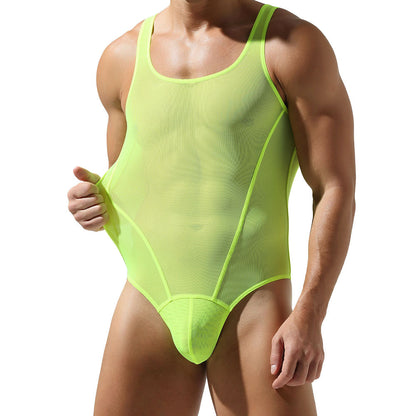 Shadow Skin Sheer Thong Bodysuit — Neon Surge Edition mooods