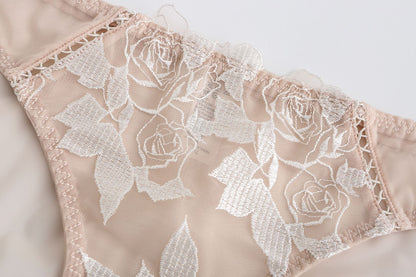 Rosaine Brief – Elegant Sheer Mesh Embroidered Lingerie mooods