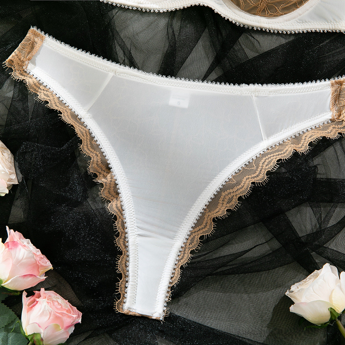 Lace Balcony Bra & High-Waist Bridal Panty Set mooods