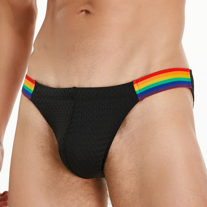 Pride Line Mesh Briefs – Onyx Black mooods