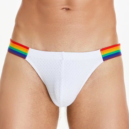 Pride Line Mesh Briefs – Arctic White mooods