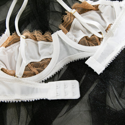 Lace Balcony Bra & High-Waist Bridal Panty Set mooods