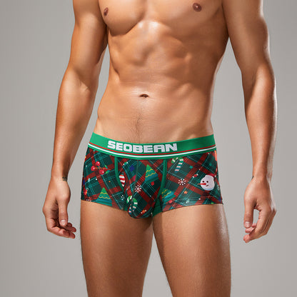Festive Spirit Boxer Briefs – Evergreen Plaid Edition mooods