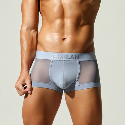 Ice Blue Semi-Sheer Men Trunk mooods