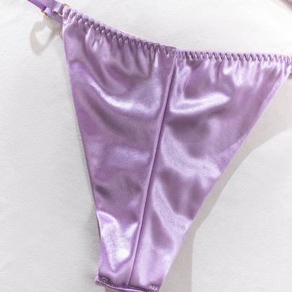 Honeymoon Lace & Satin Embroidered Lingerie Set