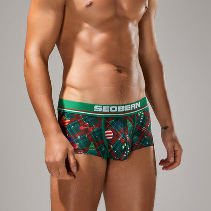 Festive Spirit Boxer Briefs – Evergreen Plaid Edition mooods