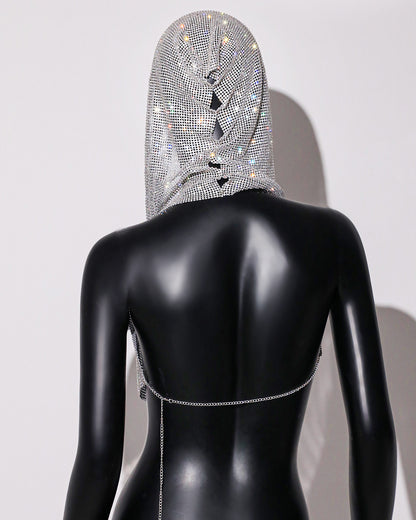 Celestial Halo – Rhinestone Hooded Crop Top mooods