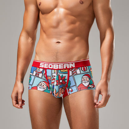 Festive Spirit Boxer Briefs – Santa Window Edition mooods