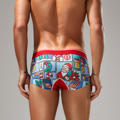 Festive Spirit Boxer Briefs – Santa Window Edition mooods