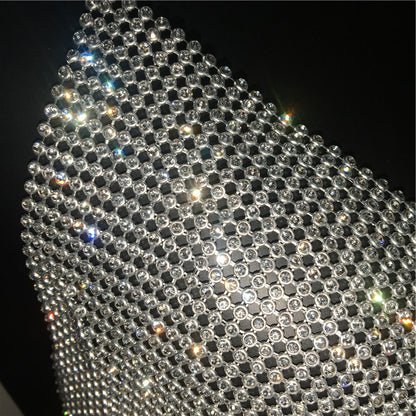 Crystal Veil – Rhinestone Drape Halter Top mooods