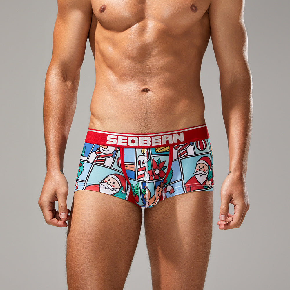 Festive Spirit Boxer Briefs – Santa Window Edition mooods