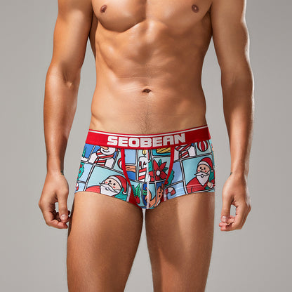 Festive Spirit Boxer Briefs – Santa Window Edition mooods