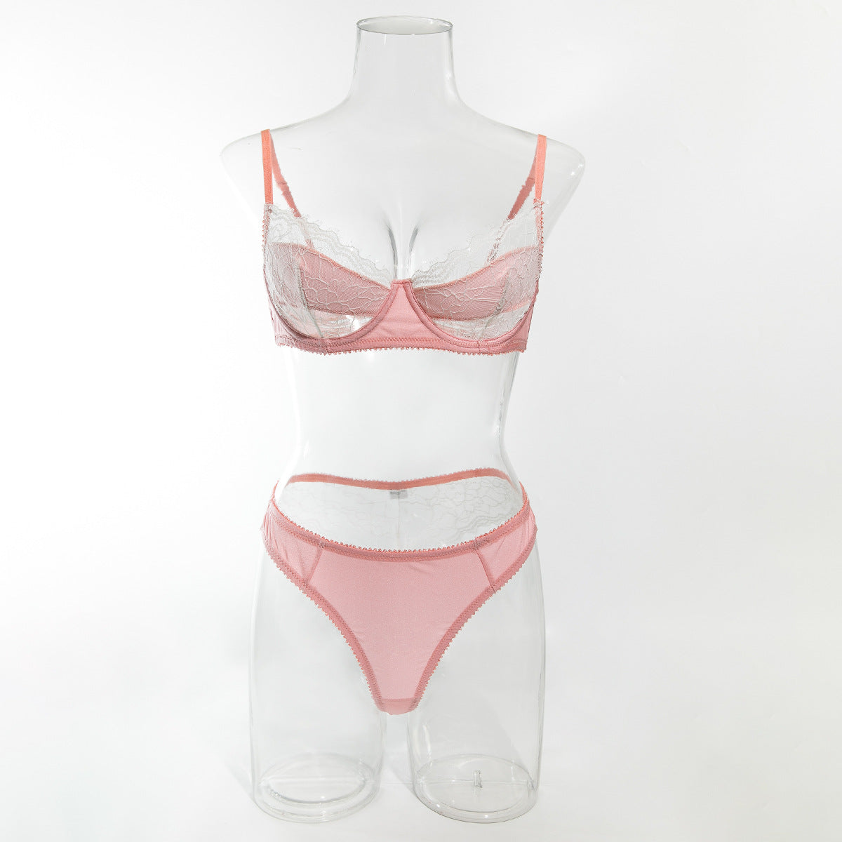 Lace Balcony Bra & High-Waist Bridal Panty Set mooods