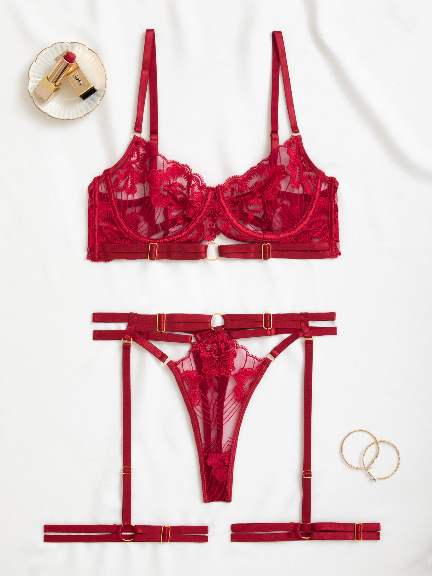 Ember Fleur Strappy Boudoir Lingerie Set mooods