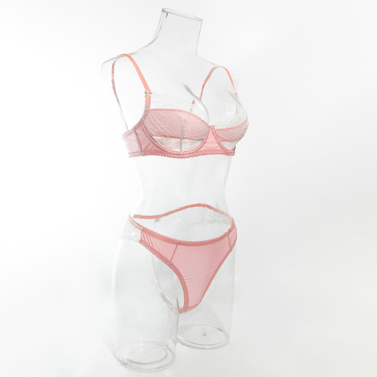 Lace Balcony Bra & High-Waist Bridal Panty Set mooods