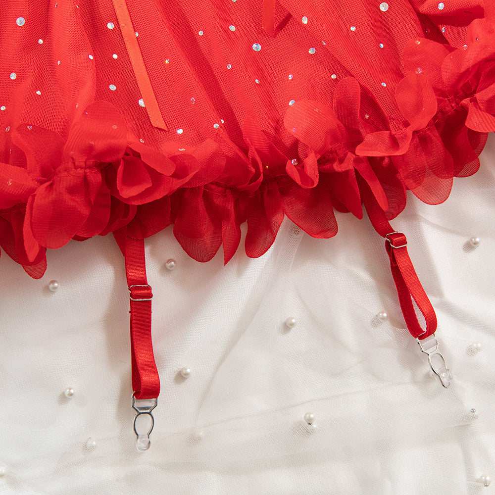 Stellar Lace Corset Babydoll Ensemble mooods