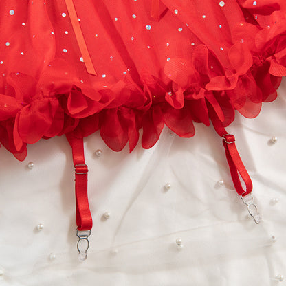 Stellar Lace Corset Babydoll Ensemble mooods