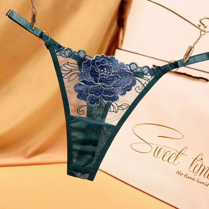 Passion Flower Elegance Semi-Sheer Thong Panty