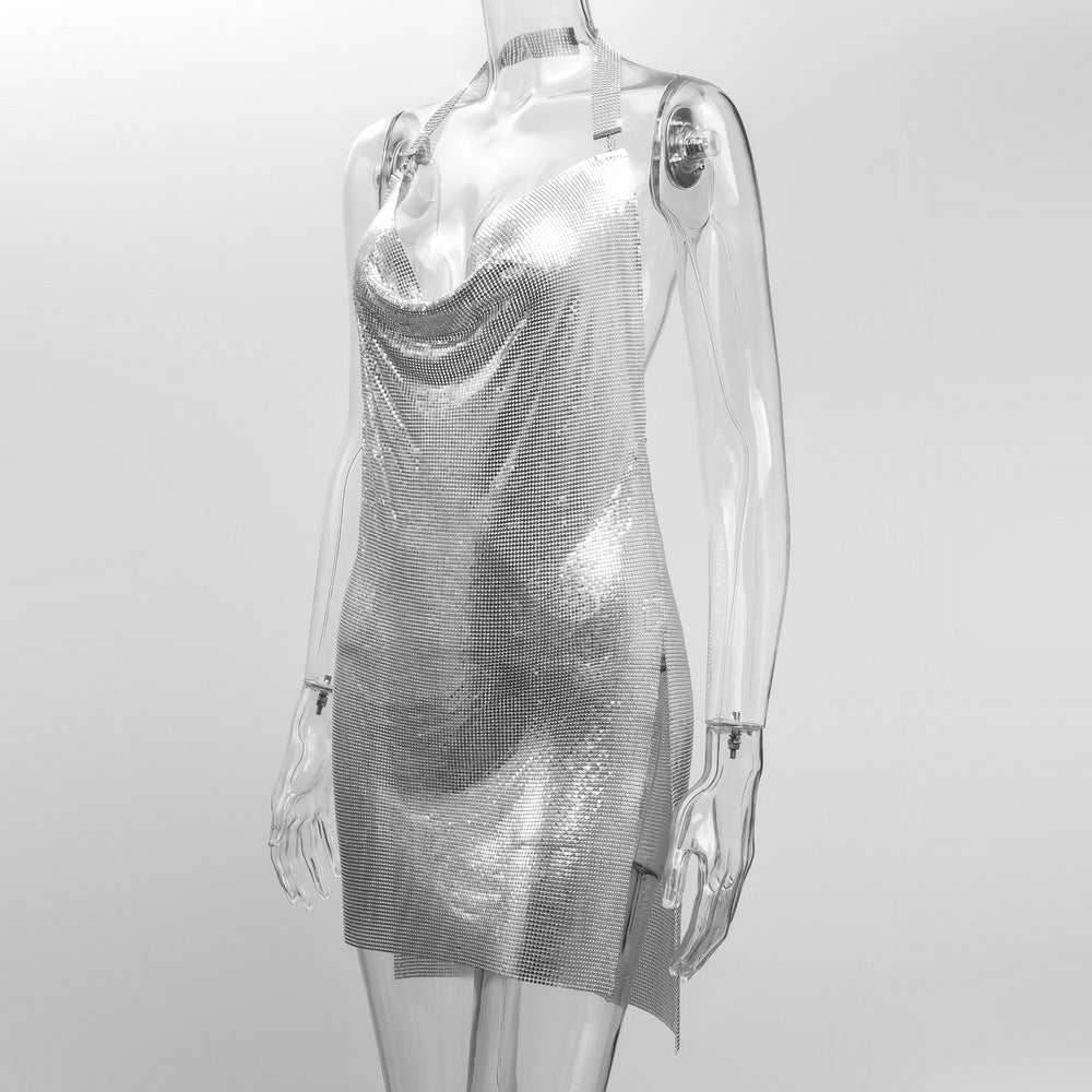 Celestial Spark Sequin Gala Mini Dress