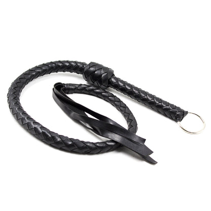 Braided Leather Riding Whip