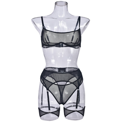 Breezy Temptations Sheer Mesh Lingerie Set