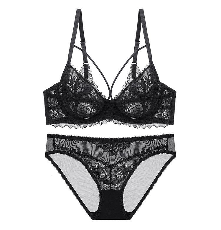 Celestial Grace Lingerie Set Black