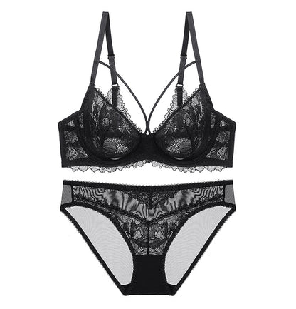 Celestial Grace Lingerie Set Black