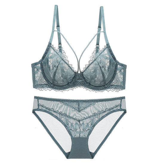 Celestial Grace Lingerie Set Dusty Blue