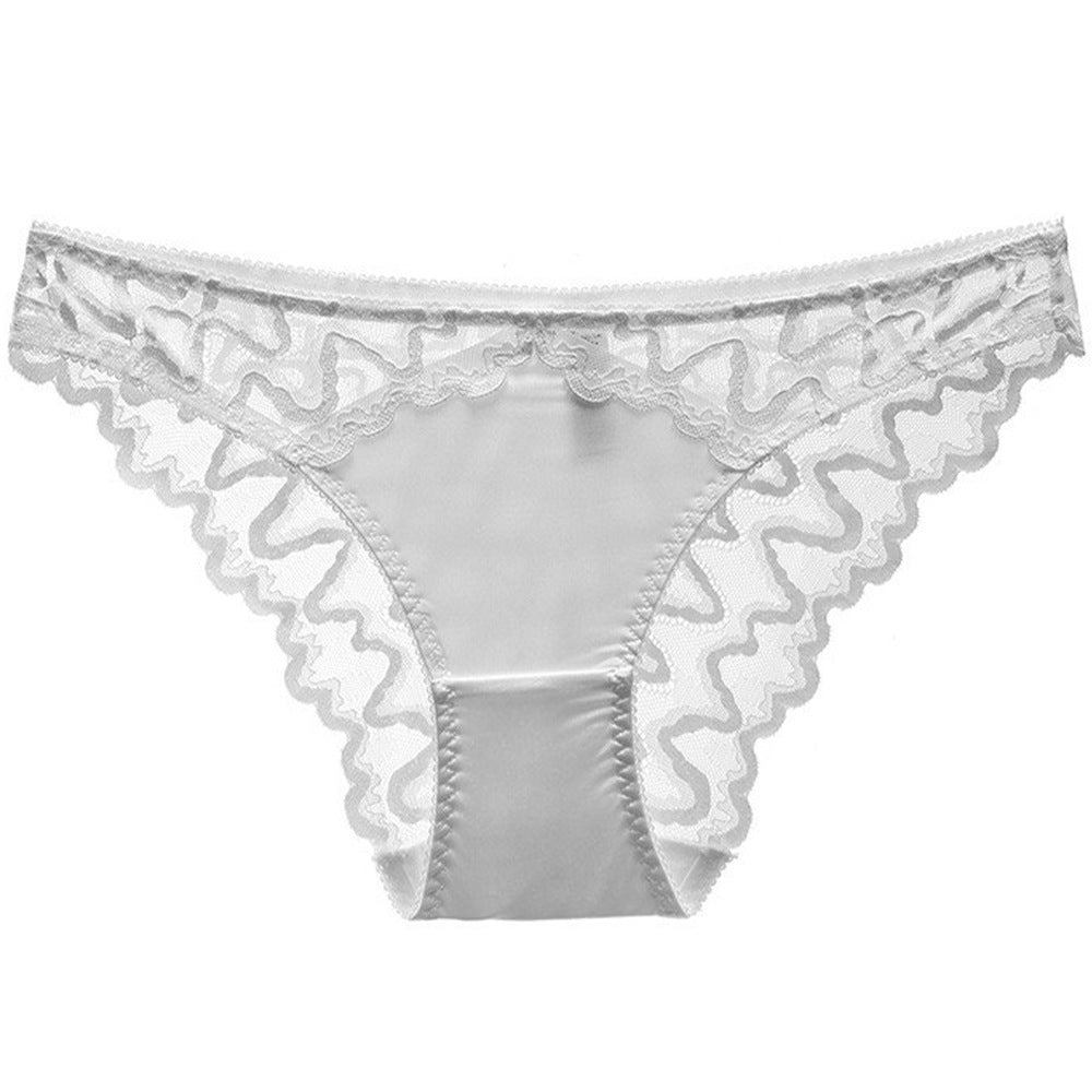 Chic Mystique: French Lace Low-Waist Briefs