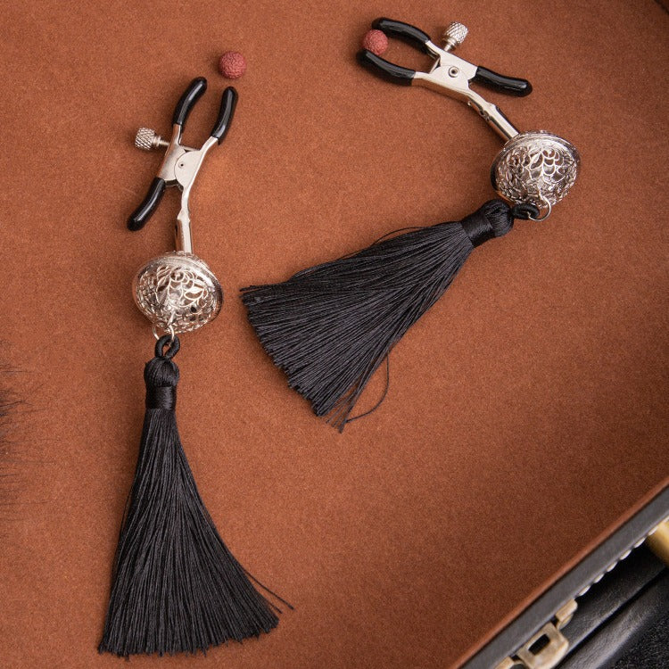 Chime & Tease Nipple Clamps with Bells and Fringe