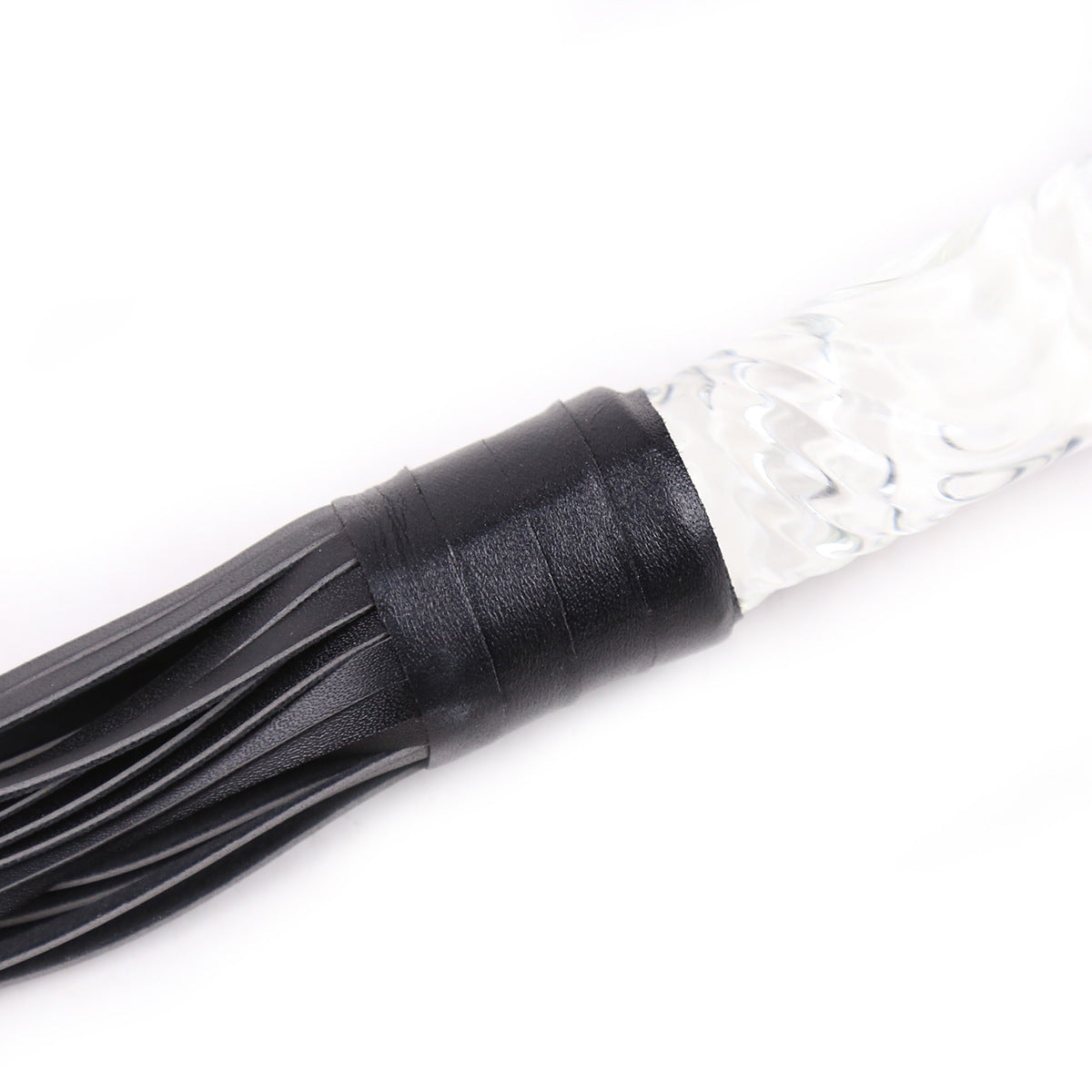 Crystal-Cut Leather Whip