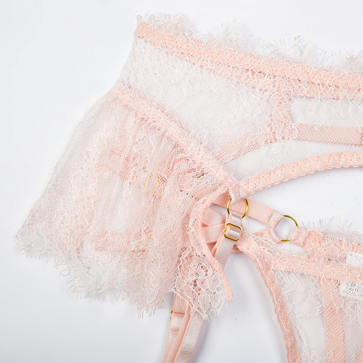 Feathered Elegance: Luxurious Lace Lingerie Set
