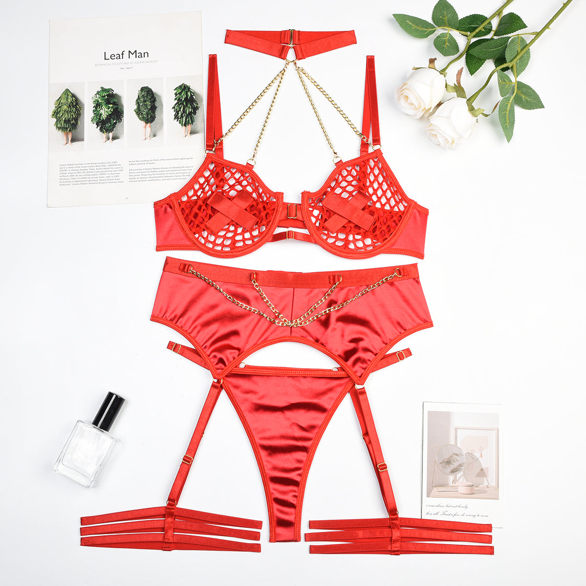 glam temptation: lustrous lingerie set