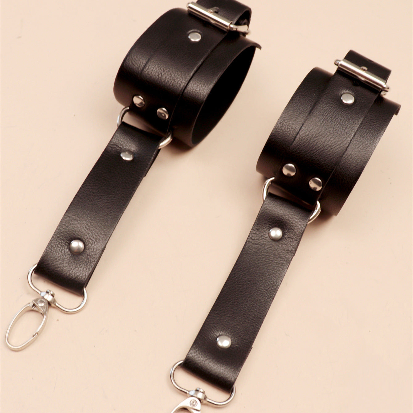 Faux Leather Cuffed Harness Belt