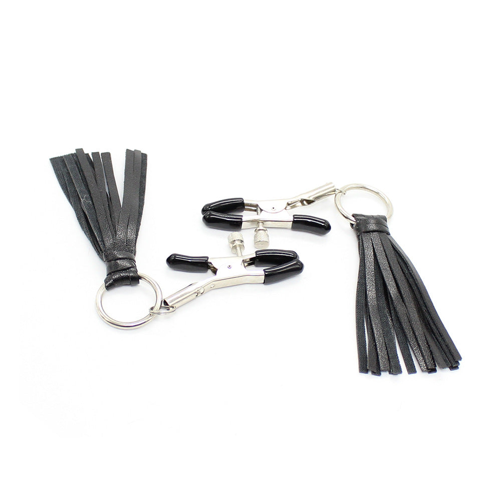 Leather Fringe Nipple Clamps