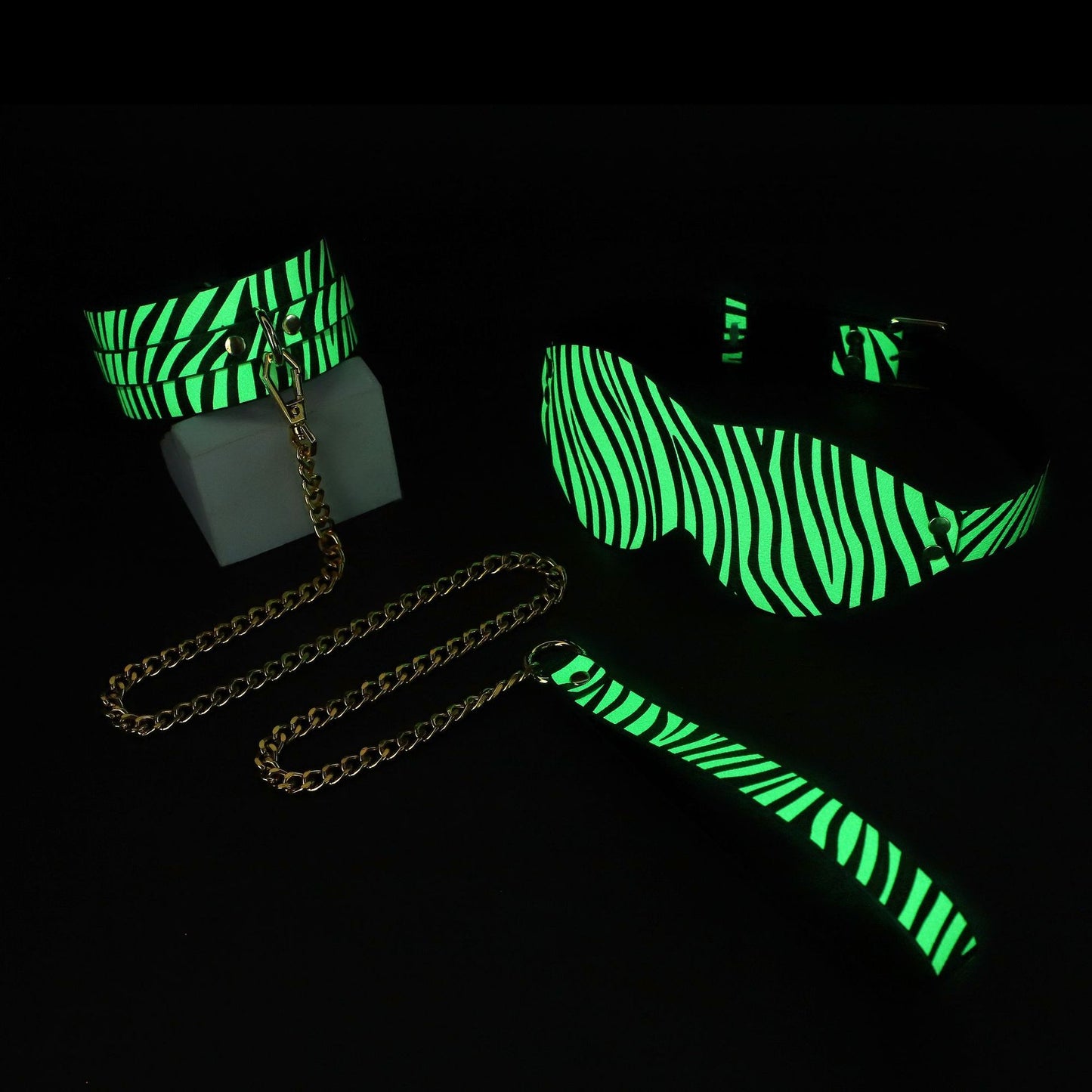 Fluorescent Zebra Bondage Set