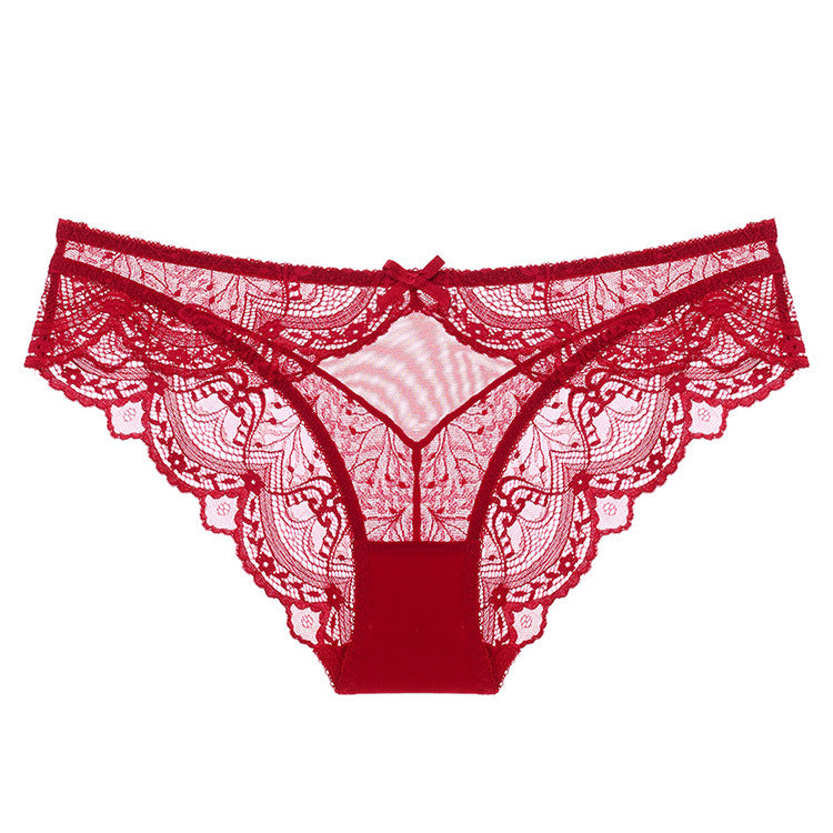 Lace Allure: French Lace Low-Waist Briefs