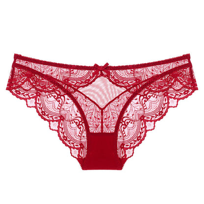 Lace Allure: French Lace Low-Waist Briefs