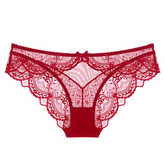 Lace Allure: French Lace Low-Waist Briefs