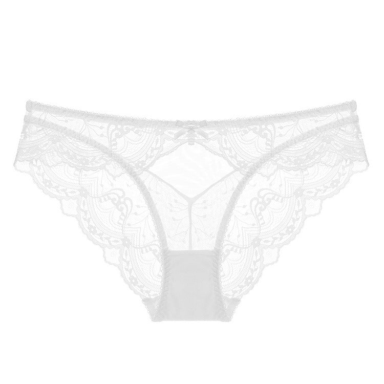 Lace Allure: French Lace Low-Waist Briefs