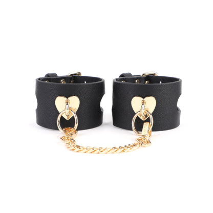 Luxe Heart Leather Cuffs