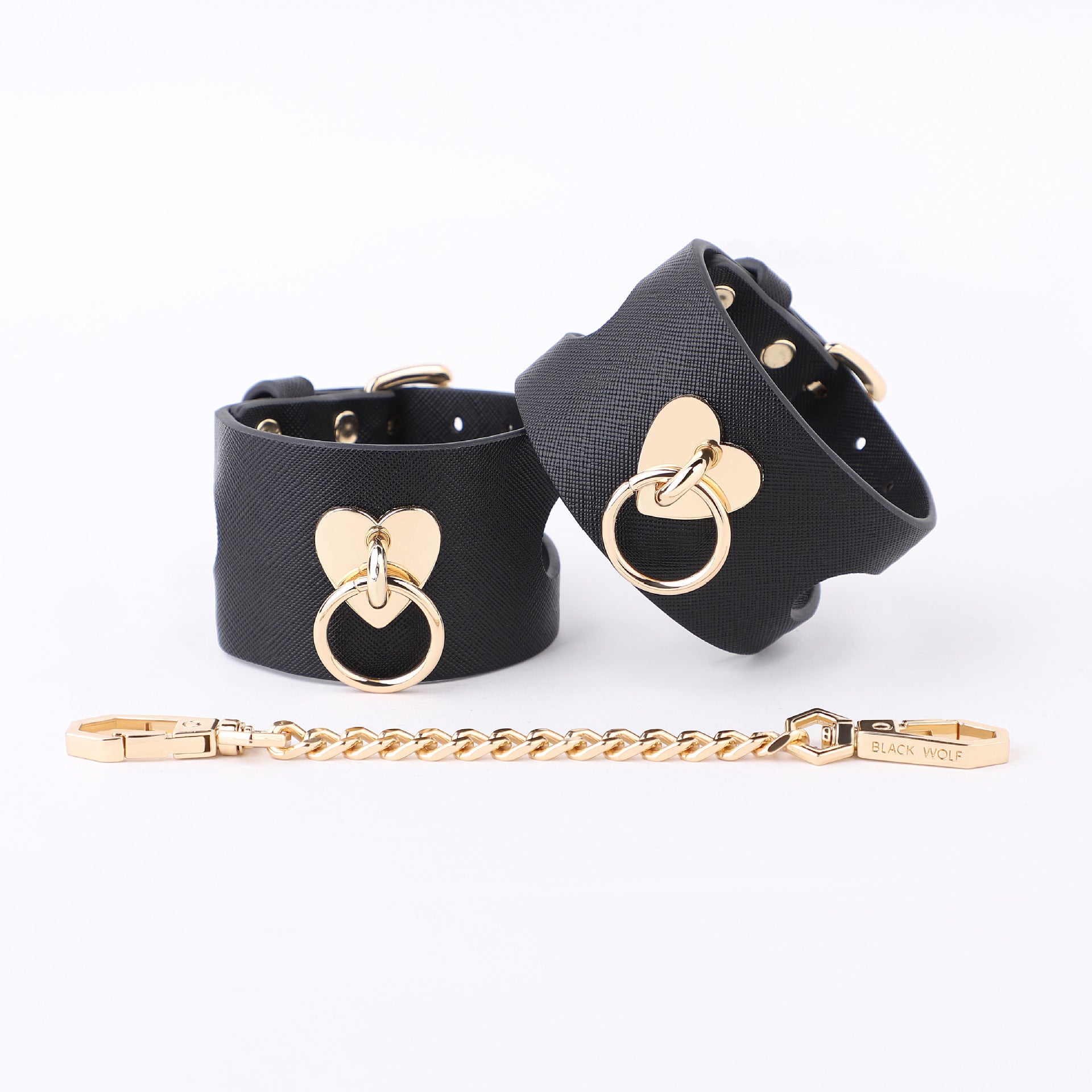 Luxe Heart Leather Cuffs