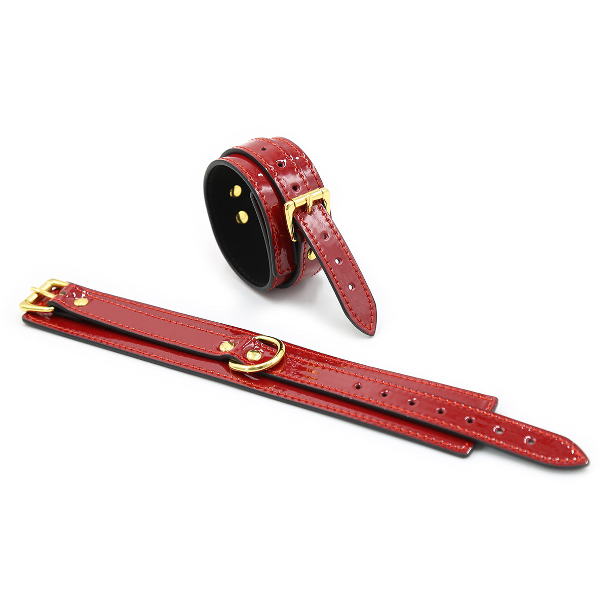 Luxury Red Patent Leather Cuff Bracelets